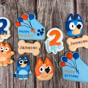 Bluey Disney Inspired Custom Decorated Sugar Cookies Cartoon