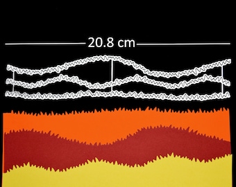 3 Grass Effect Border Edging Metal Cutting Dies, Stencils, Vegetation, Card Making, Scrapbooking, Paper Crafts, Photo Album H2