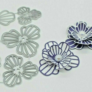 Quality Metal Cutting Die Decorative 3D Flower kit, Petals, Card making, Paper Craft, Scrapbooking B1