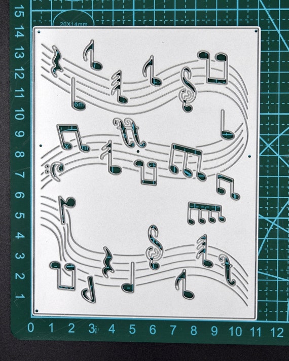 thumbnail image 2 of Music Notes Metal Cutting Die For Card Making & Scrapbooking – Musical Background E7 2 of 6