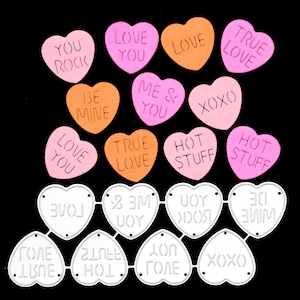 Set di 8 fustelle in metallo a forma di cuori, dolci retrò, stencil, amore, creazione di biglietti, scrapbooking, lavori di carta, F4