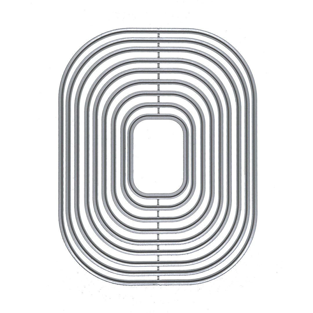 Rounded Corner Rectangle Nesting Metal Cutting Dies – 9 Piece Plain ...
