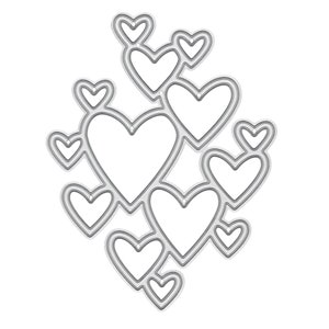 Corações decorativos de metal, estêncil de corte, fabricação de cartões, scrapbooking, casamento, artesanato em papel A1
