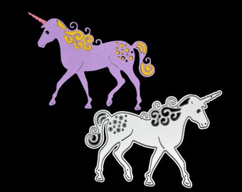 Pretty Unicorn Metal Cutting Die, Stencils, Card Making, Scrapbooking, Crafts, Paper Crafts F8