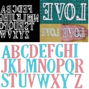 Fustelle in metallo con alfabeto grande da 5 cm, set di tutte le 26 lettere, lettera, creazione di biglietti, stencil, scrapbooking, artigianato con la carta, I6