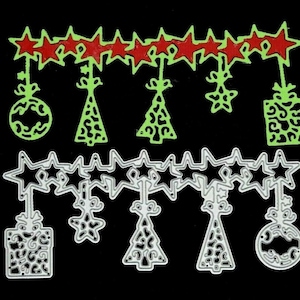 Decorazioni natalizie sospese, fustella in metallo, Natale, creazione di biglietti, scrapbooking, artigianato di carta C7