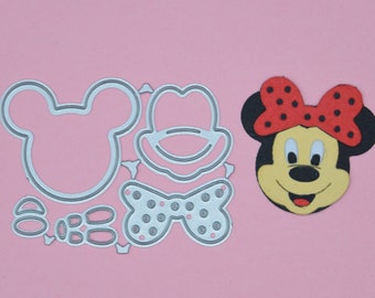 Disney Mimmi eller Musse Pigg Kit Metall Skärformar, Schablon, Korttillverkning, Hantverk, Papperspyssel, Scrapbooking, J1