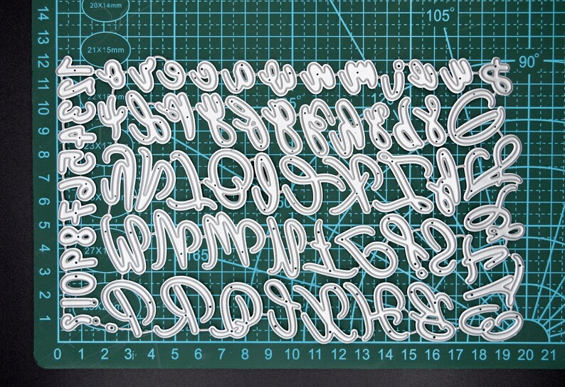 Uppercase & Lowercase Alphabet Numbers Metal Cutting Dies Etsy