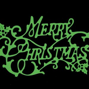 Fustella in metallo con scritta "Buon Natale", grande, per biglietti, scrapbooking, lavori di carta D1