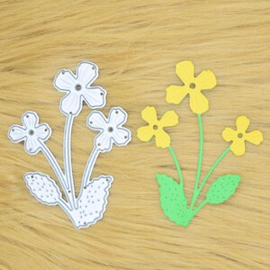 3 bloemen en bladeren metalen snijmal, bloem, stencils, kaarten maken, scrapbooking, papierkunst, C8