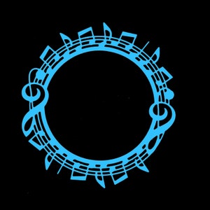 Troquel de corte de Metal con marco Circular de notas musicales grandes, plantilla, fabricación de tarjetas, manualidades con papel, álbum de recortes H9