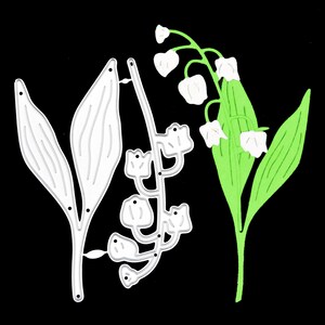 Lilly Of The Valley-set voor metaalsnijwerk, bloemen, bloem, stencils, kaarten maken, scrapbooking, papierkunst, A1