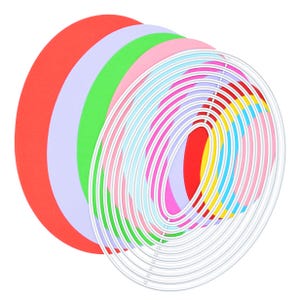 Large Nest of 11 Plain Cut Oval Metal Cutting Dies, 16.9 cm x 13.8 cm Set Size, For Card Making, Scrapbooking, Stencils, Paper Crafts, H7