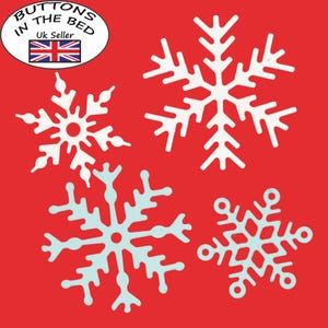4 sneeuwvlokken metalen stansmessen, winter, kerstmis, kaarten maken, scrapbooking, knutselen D1
