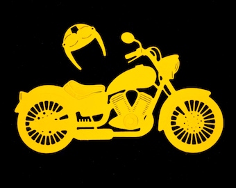 Motorbike Motorcycle Cutting Die Set | Helmet Bike Card Making Craft I3