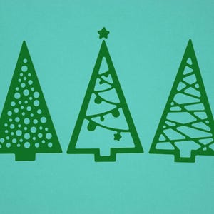 3 fustelle in metallo a forma di alberi di Natale, albero, stencil, creazione di biglietti, scrapbooking, lavori di carta, C9