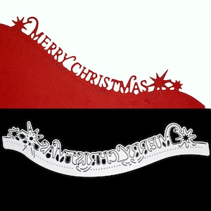 Fustella "Buon Natale" e stelle, creazione di biglietti, scrapbooking, lavori di carta G3