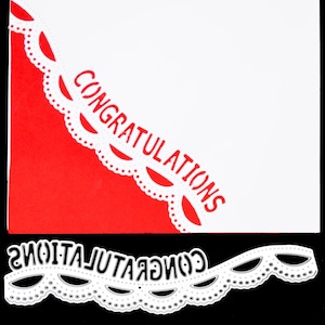 Fustella in metallo con bordo per sentimenti "Congratulazioni", creazione di biglietti, artigianato di carta, scrapbooking, E4