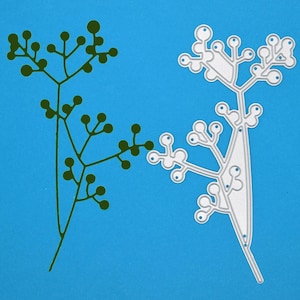 Fiori, foglie, bacche, fustella in metallo, vegetazione, stencil, creazione di biglietti, scrapbooking, artigianato di carta, F4