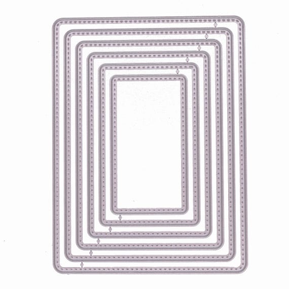 2 Fustelle Per Biglietti Rettangolari In Acciaio Al Carbonio - Per Scrapbooking, Goffratura E Fai Da Te - Foto 7