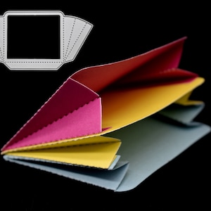 3D Folder Metal Cutting Die, Stencil, Paper Crafts, Scrapbooking F2