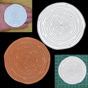 Boomringen Snijmal, hout, bos, stansvorm, stencil, kaarten maken, scrapbooking, papierkunst, I8