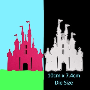 Disneykasteel metalen snijmal, stencil, kaarten maken, knutselen, scrapbooking, knutselen F4