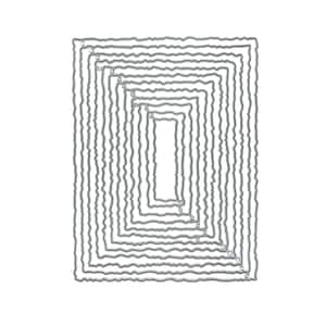 Torn Edge Rectangle Nesting Metal Cutting Dies, Deckle Frames Card Making - Set of 12