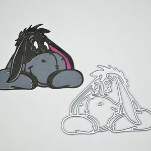 Disney Eeyore Donkey Stencil per fustelle in metallo, creazione di biglietti, scrapbooking, Natale, artigianato di carta F7
