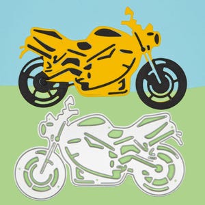 Moto, Motocicletta, Fustella in metallo per biglietti di auguri, Uomo, Motocicletta, Scrapbooking, Artigianato di carta, I9