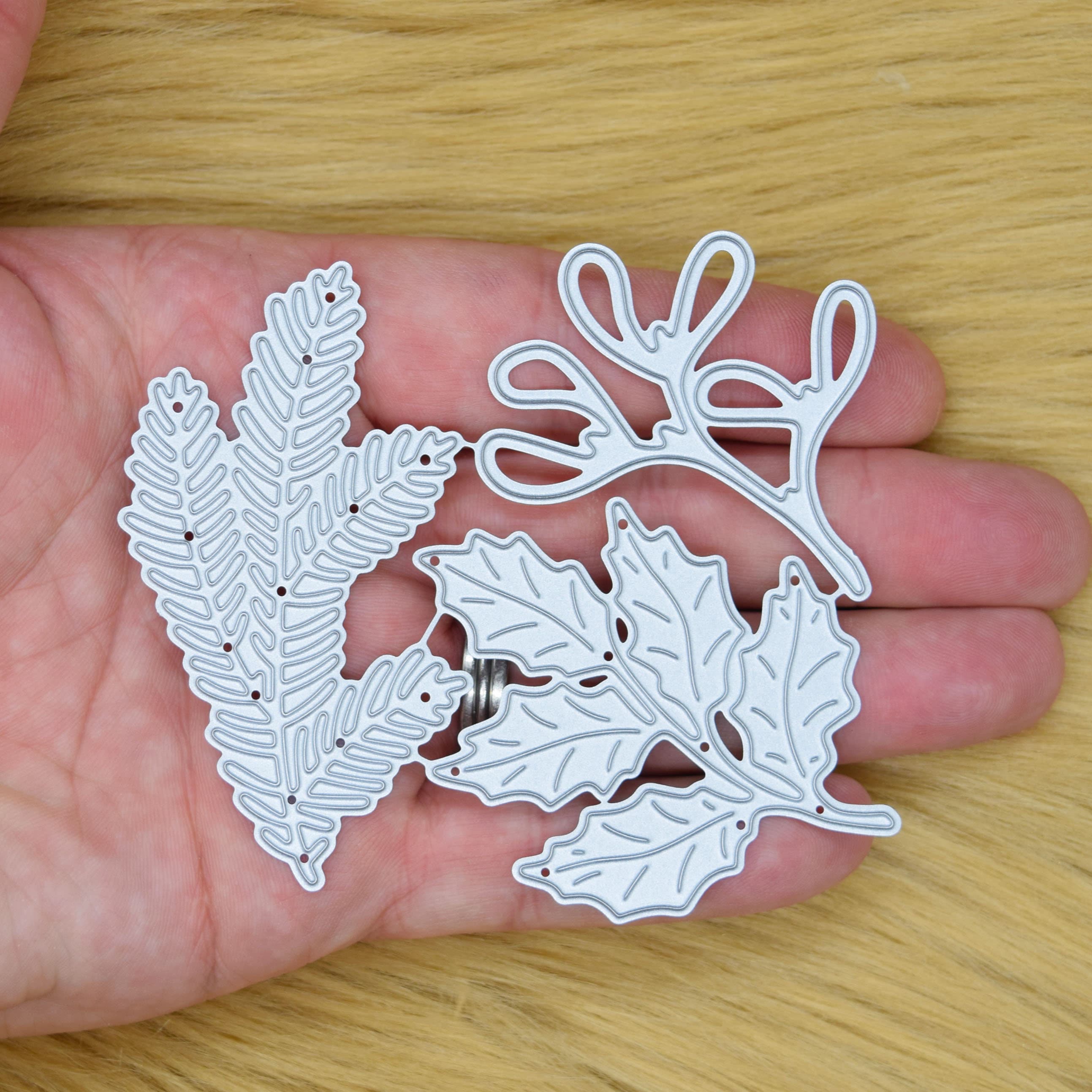 Matrices De Découpe En Métal Pour La Fabrication De Cartes, Houx, Pin, Oiseau, Bricolage, Scrapbooking, Album Décoratif, Gaufrage, Loisirs Créatifs
