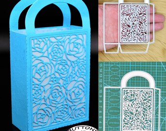 3D Decorative Bag Metal Cutting Die, Stencil, Bouquet, Basket, Wedding Favours, Paper Crafts, B3