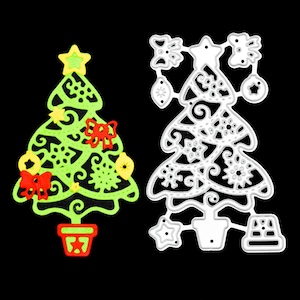 Christmas Tree & Decorations Metal Cutting Dies Set, Stencil, Card making, Scrapbooking, Paper Crafts, D5