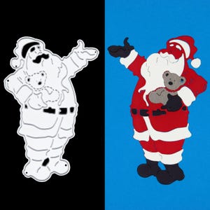 Babbo Natale/Babbo Natale Fustella in metallo, creazione di biglietti, scrapbooking, artigianato di carta, D1