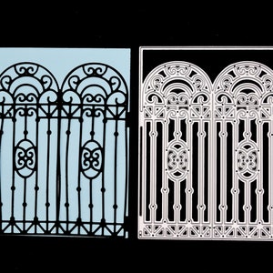 Fustellatura in metallo per cancelli in stile vittoriano, creazione di biglietti, artigianato, scrapbooking I3