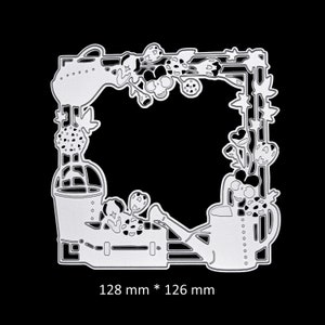 Gardening Themed Frame Metal Cutting Die, Stencil, Card Making, Scrapbooking G6