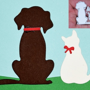 Conjunto de matrizes de corte de metal fofo para gatos e cachorros, estênceis, animais de estimação, fabricação de cartões, artesanato, scrapbooking F3