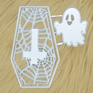 Halloween Cobweb Coffin & Ghost Cutting Dies, Halloween, Stencils, Card Making, Scrapbooking, Photo Album, Paper Crafts D6