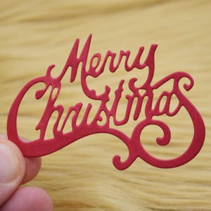 Corte de metal com sentimentos de "Feliz Natal", estêncil, criação de cartões, scrapbooking, artesanato em papel, F3