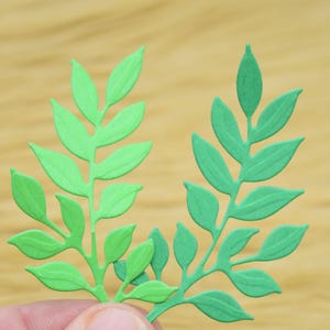 2 fustelle in metallo a forma di foglie con effetto rilievo, vegetazione, stencil, creazione di biglietti, scrapbooking, lavori di carta, F6