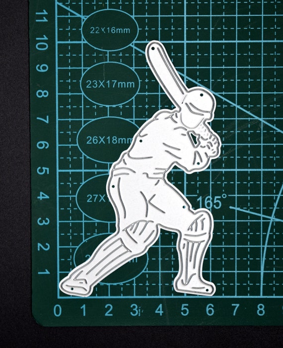Cricketer Metal Cutting Die Stencil Cricket Sport Male Card Making Paper Crafts Stencil E9 Etsy Ireland