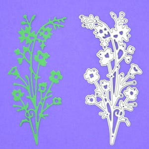 Fustella in metallo con foglie e fiori decorativi, vegetazione, stencil, creazione di biglietti, scrapbooking, lavori di carta, C3
