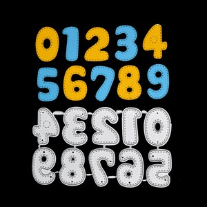 Set di fustelle in metallo con numeri di punto, numeri, creazione di biglietti, stencil, scrapbooking, artigianato con la carta F6