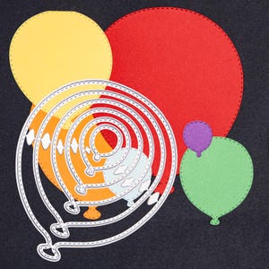 6 ballonnen met steekpatroon Metalen stansmessen, kaarten maken, knutselen, scrapbooking, C1