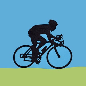 Mann reitet Rennfahrrad Metallstanzschablone, Radfahrer, Fahrrad, Kartenherstellung, Papierhandwerk, Schablone, F5