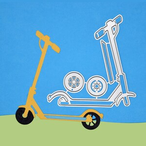 Scooter Fustella in metallo, Stencil, Creazione di biglietti, Maschio, Scrapbooking, Artigianato di carta F2