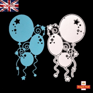 Ballonnen & sterren metalen snijmatrijs, kaarten maken, stencil, scrapbooking, papierambachten F2