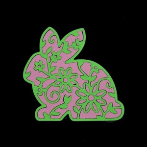Easter Floral Bunny Rabbit Metal Cutting Die, Card Making, Scrapbooking, Stencils, Papercrafts D5