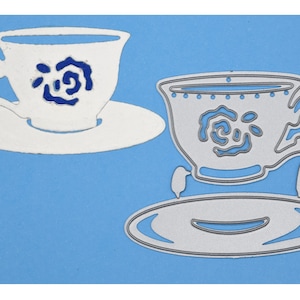 Thee Kop & Schotel Metalen Stansmessen, Stencil, Kaarten Maken, Scrapbooking, Papier Ambachten, Fotoalbum A6