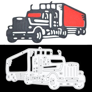 Camion, Fustella in metallo per camion, Coca-Cola, Creazione di biglietti, Maschio, Stencil, Creazione di biglietti, Scrapbooking, Artigianato di carta, F6
